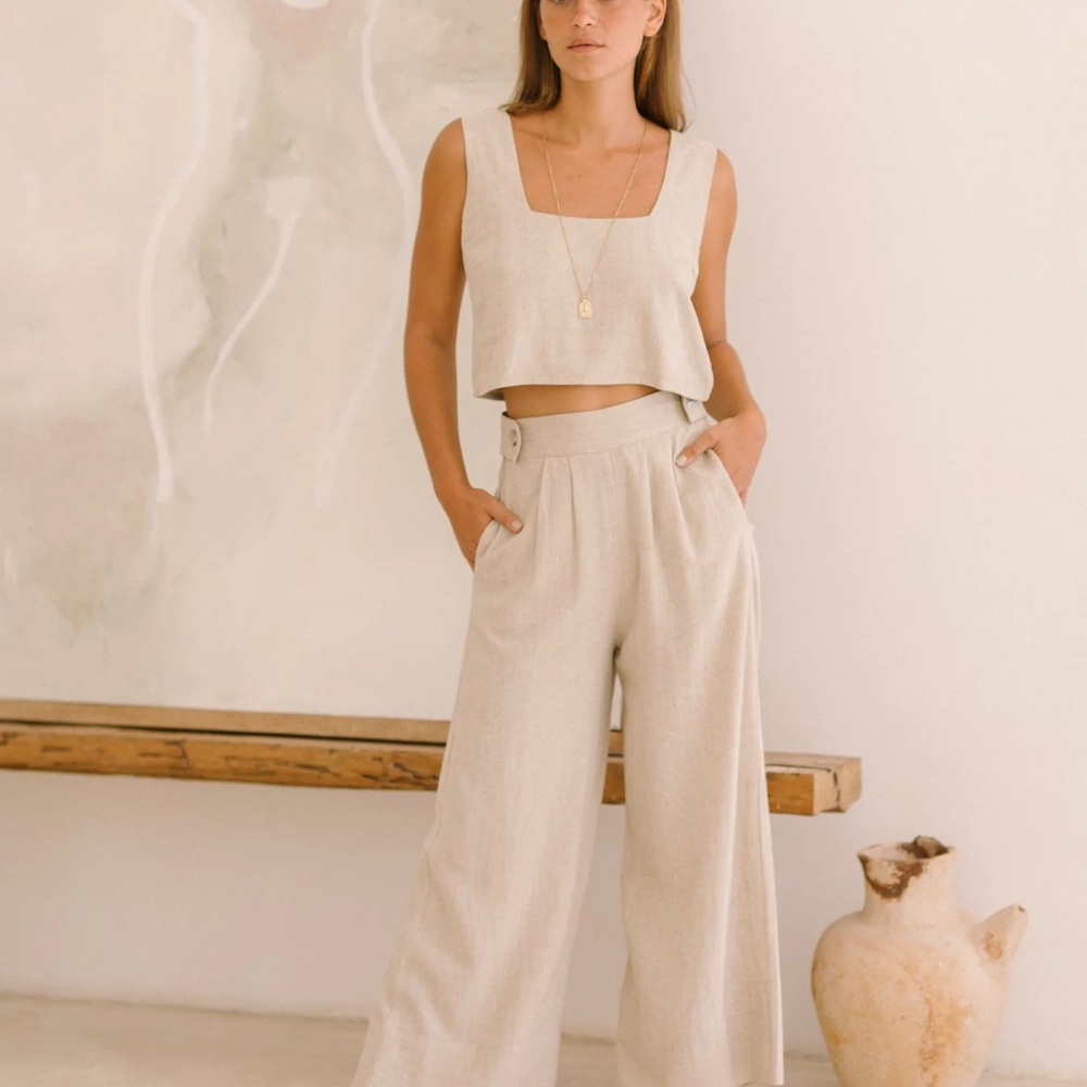 Free the Label Monaco Linen Pants - Picture 2 of 7